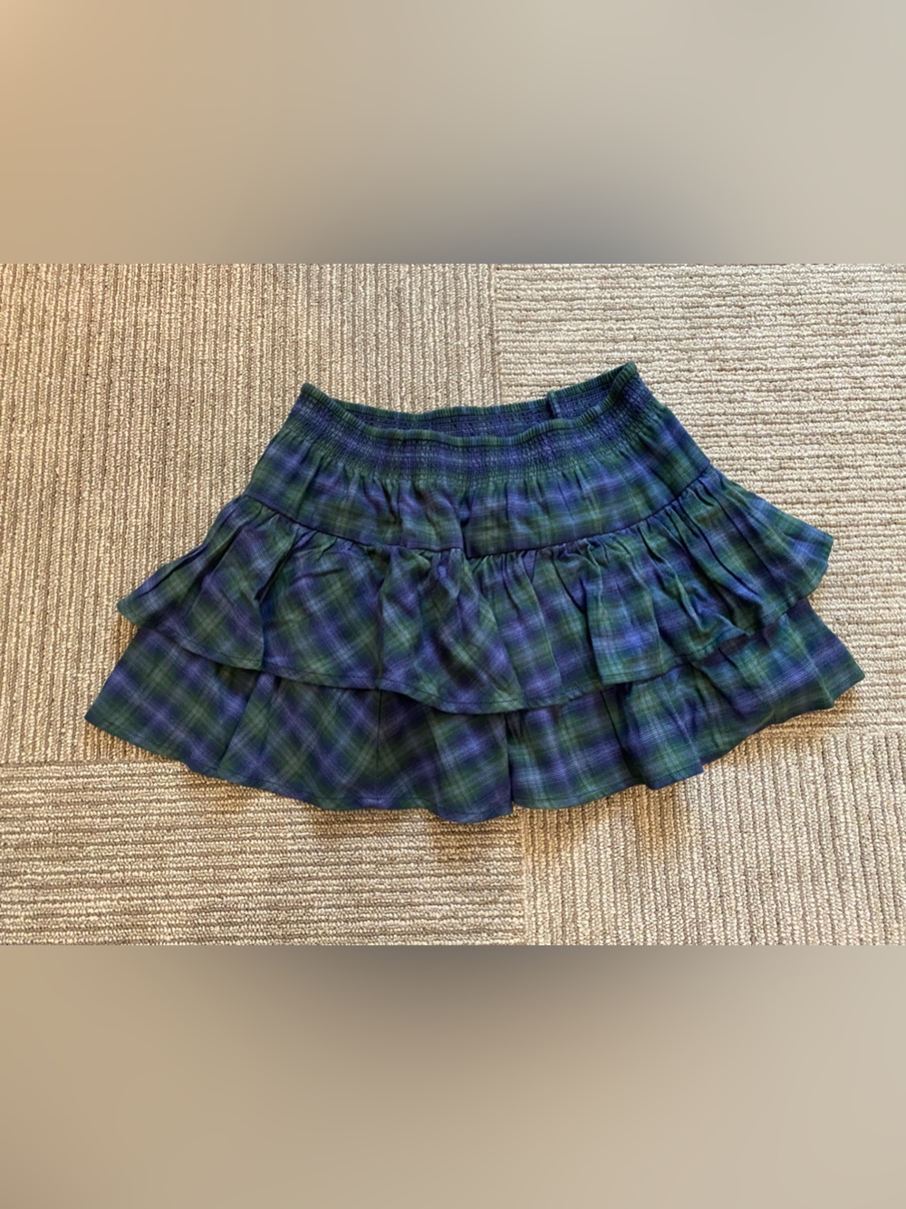 Tiered Plaid Ruffle Mini
